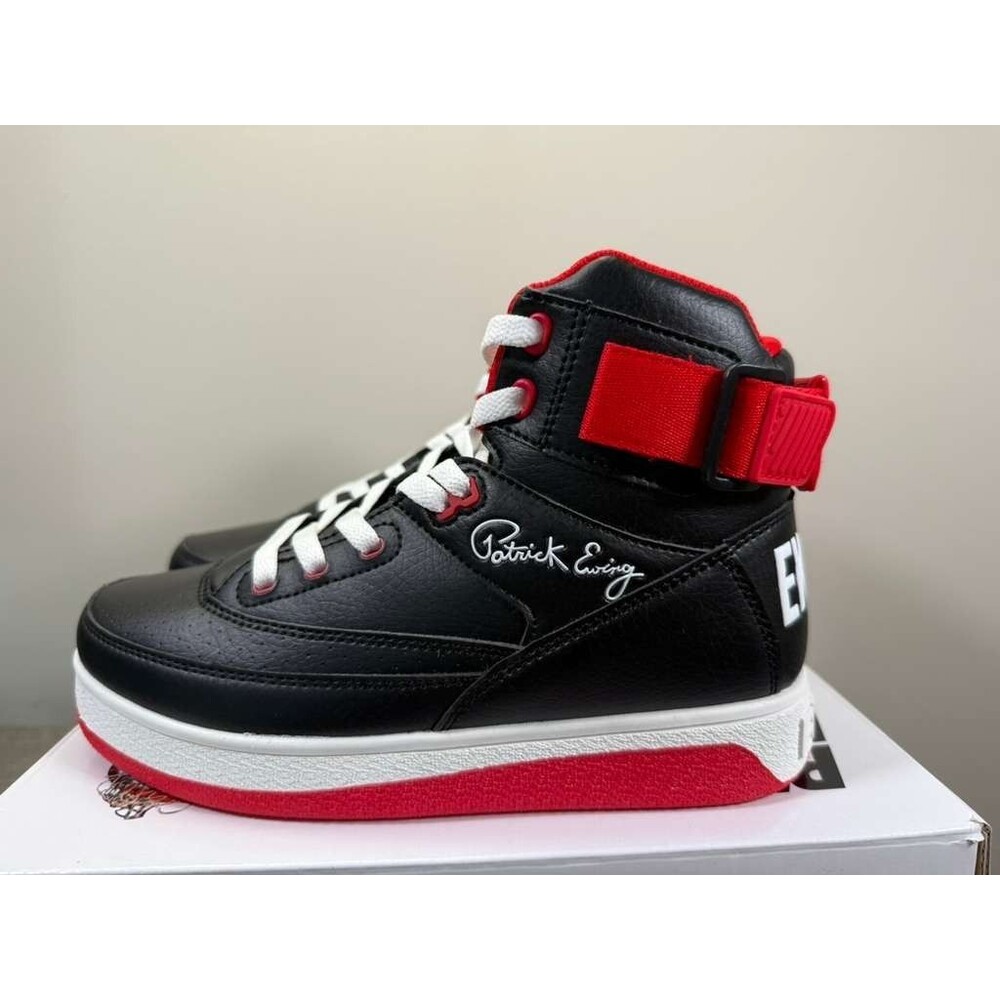 PATRICK EWING ATHLETICS WOMEN'S 33 HI REBOUND Black/Red/White size 7